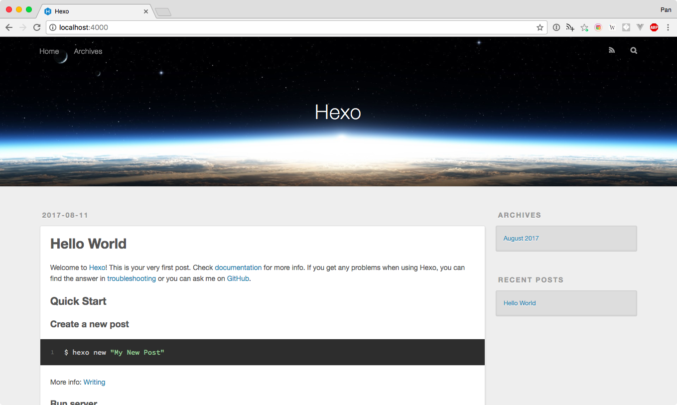 用Hexo + Github Pages搭建個人部落格 | 小蛇蛇的筆記